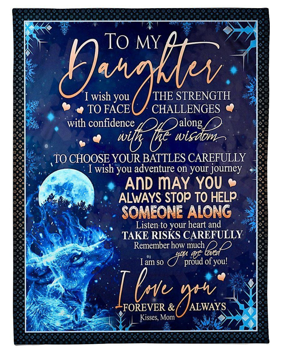Listen To Your Heart Fleece Blanket To Daughter Fleece Blanket