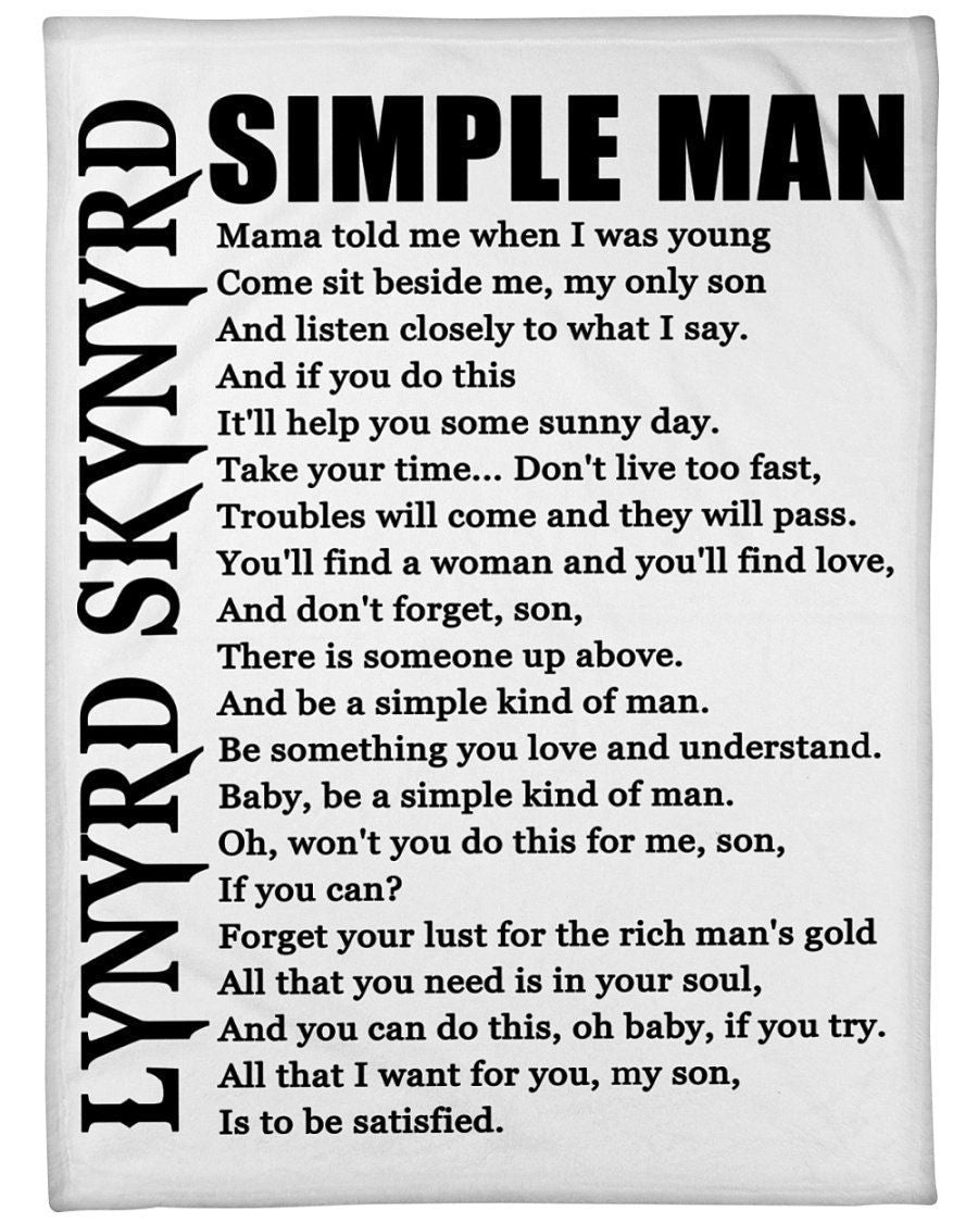 Simple Man Fleece Blanket