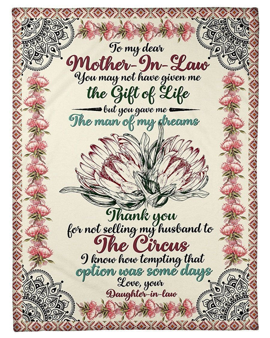Fleece Blanket Giving Mother-in-law You Gave Me The Man Of My Dreams