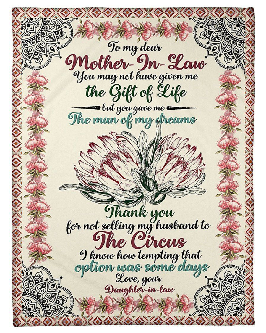 Fleece Blanket Giving Mother-in-law You Gave Me The Man Of My Dreams