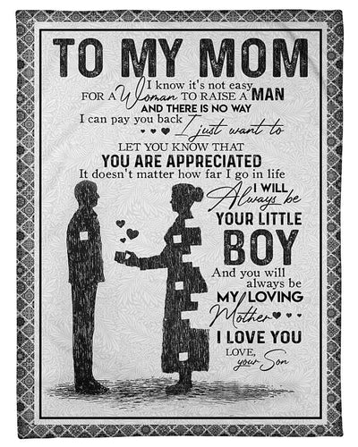 Gift From Son To My Mom Fleece Blanket