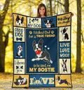 I Asked God For A True Friend Boston Terrier Soft Fleece Blanket