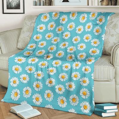 Mini Daisy Pattern Print Design Fleece Blanket