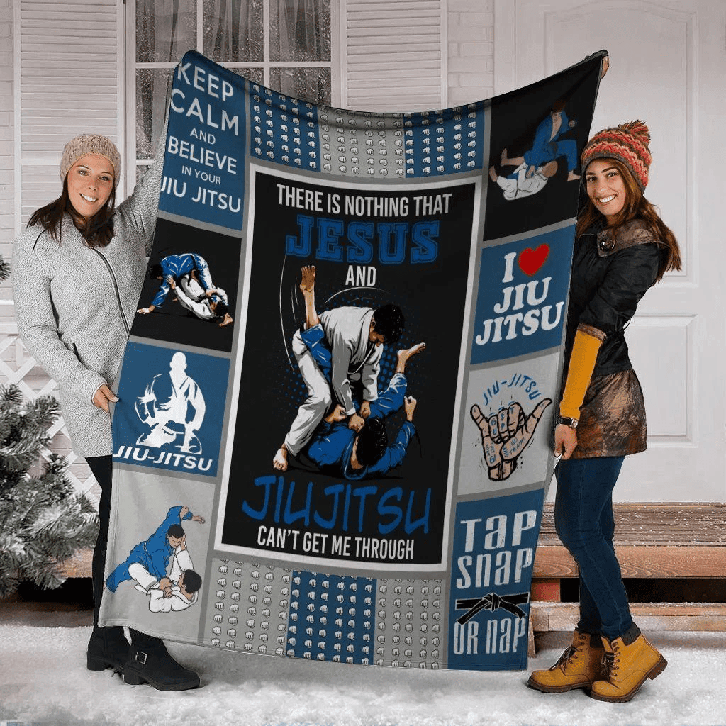 There Is Nothing That Jesus And Jiujitsu Fleece Blanket