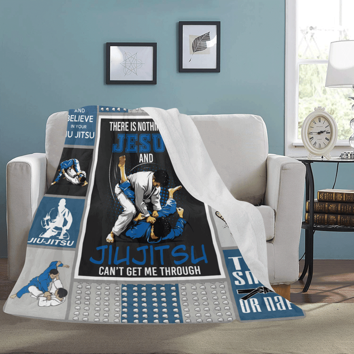 There Is Nothing That Jesus And Jiujitsu Fleece Blanket