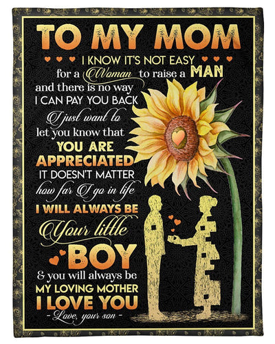 I Will Always Be Your Little Boy Lovely Message From Son Gifts For Mom Fleece Blanket