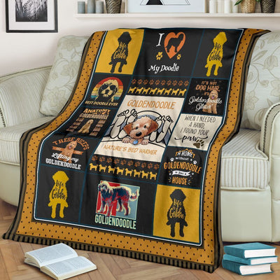 Goldendoodle Nature's Bed Warmer Fleece Blanket