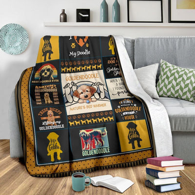 Goldendoodle Nature's Bed Warmer Fleece Blanket