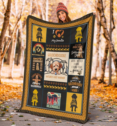 Goldendoodle Nature's Bed Warmer Fleece Blanket