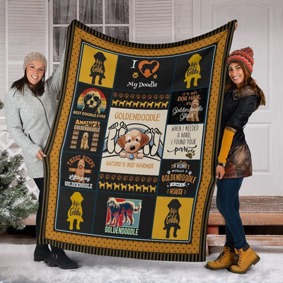 Goldendoodle Nature's Bed Warmer Fleece Blanket