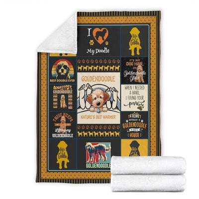 Goldendoodle Nature's Bed Warmer Fleece Blanket