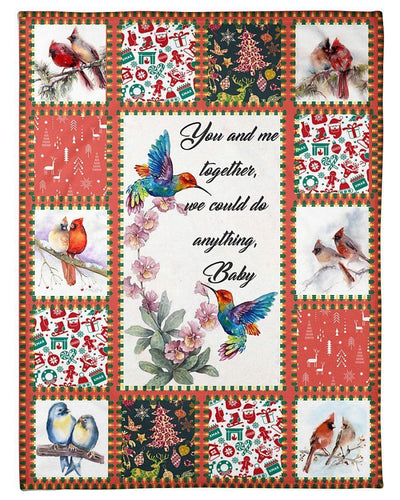 Birds Couple Blanket For Lovers Fleece Blanket