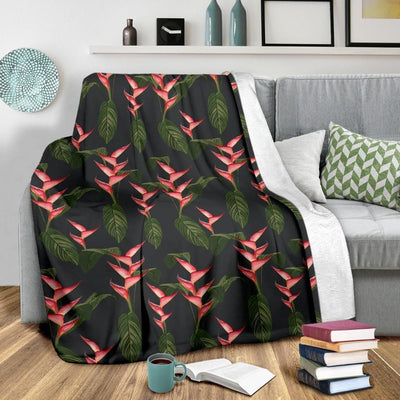 Wild Heliconia Pattern Print Design Fleece Blanket