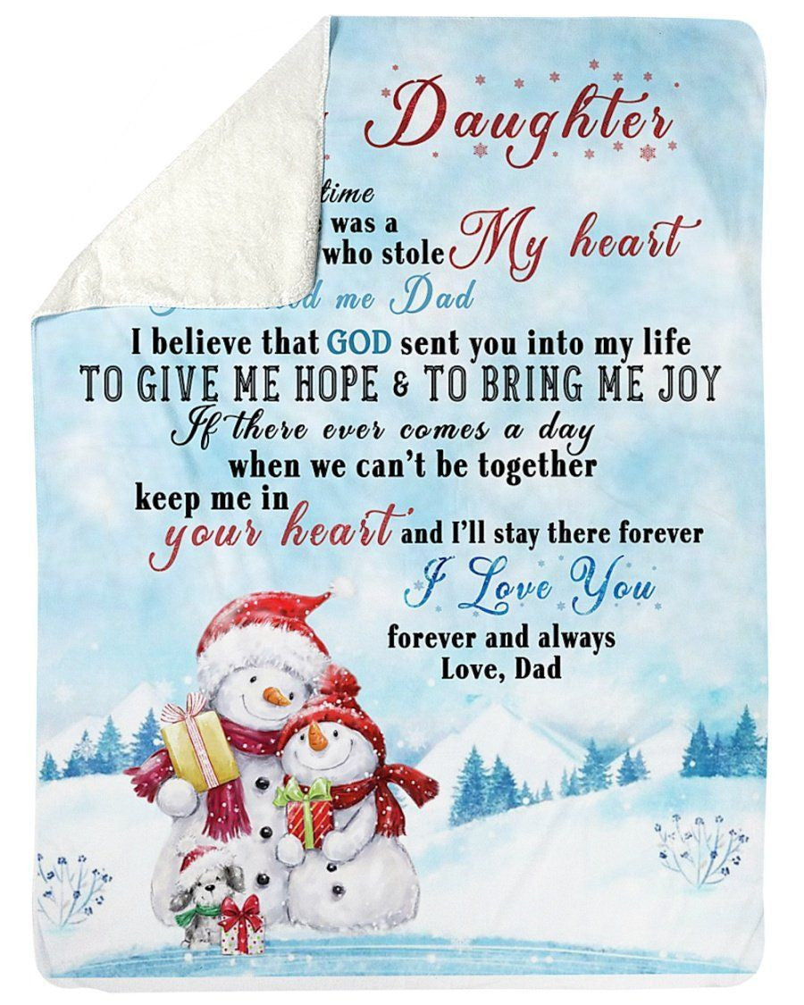 Best Gift For Daughter I'll Stay There Forever Fleece Blanket Sherpa Blanket