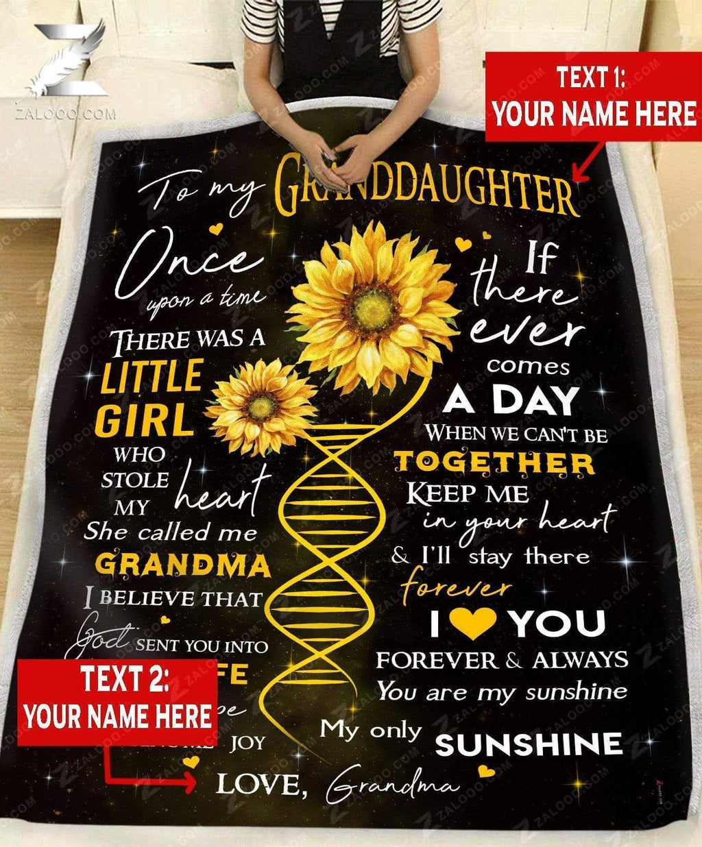 Custom Fleece Blanket - Granddaughter (grandma) - There Was A Little Girl Who Stole My Heart