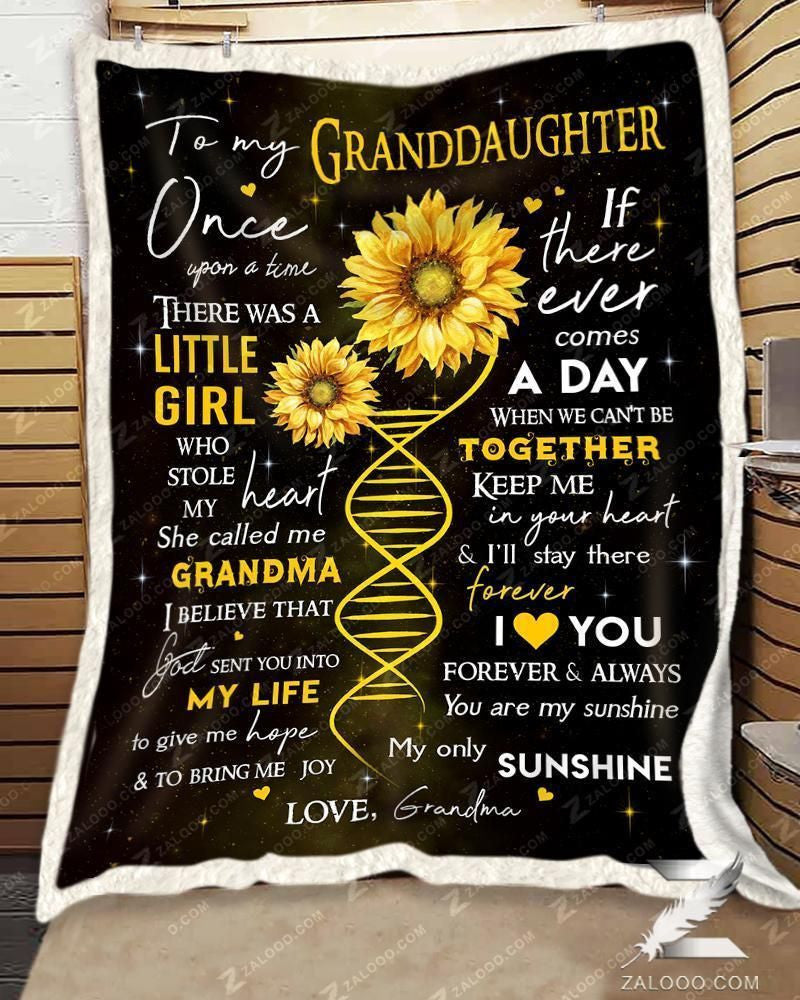 Custom Fleece Blanket - Granddaughter (grandma) - There Was A Little Girl Who Stole My Heart