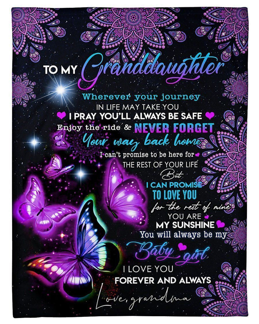 To My Daughter Never Forget Your Way Back Home Fleece Blanket