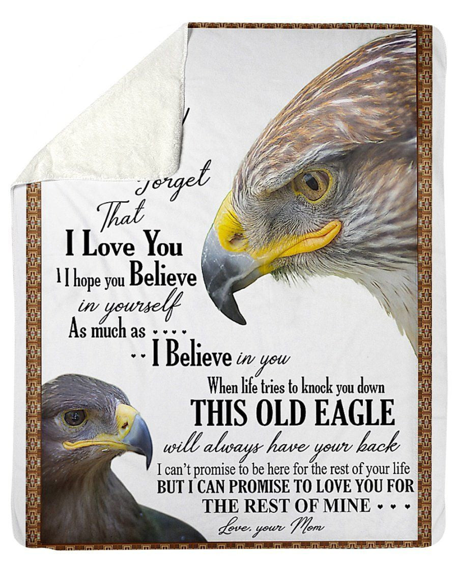 To My Son I'll Love You For The Rest Of Mine Gifts From Mom Fleece Blanket