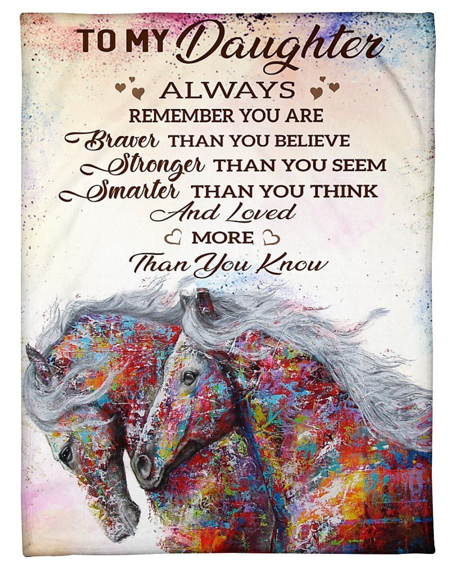Gift For My Daughter - Elephant Fleece Blanket