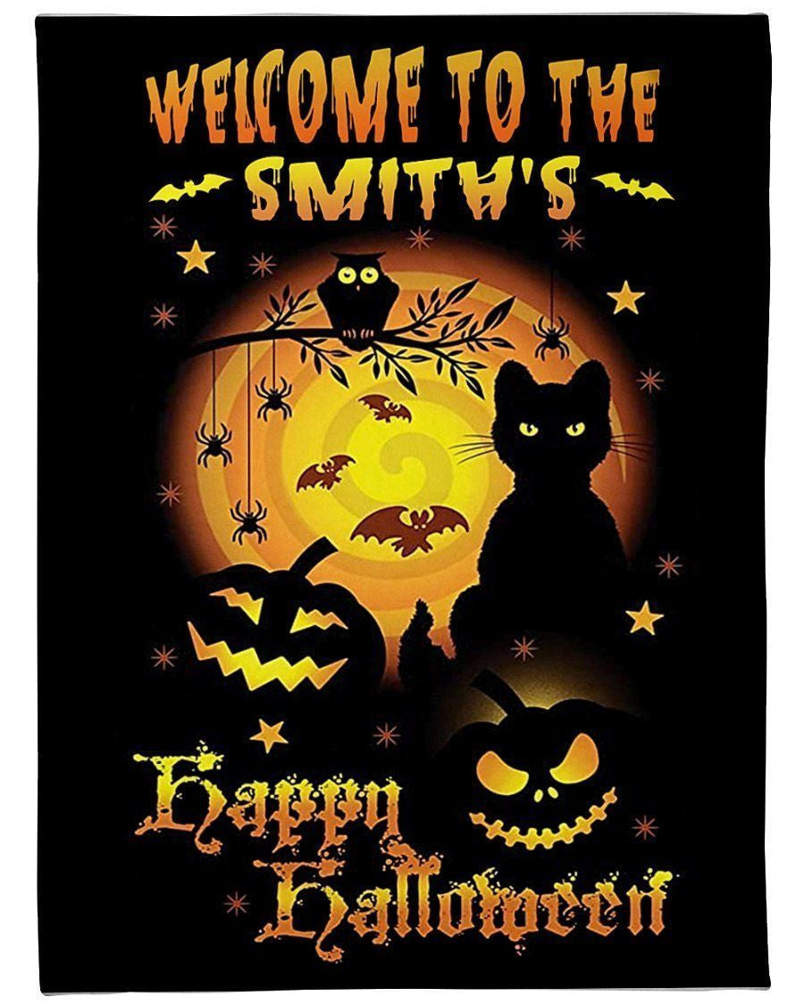Welcome To The Smith's Happy Halloween Fleece Blanket
