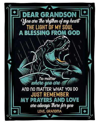 You Are The Rhythm Of My Heart Lovely Message Gifts For Grandson Fleece Blanket