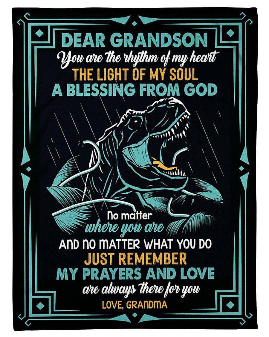 You Are The Rhythm Of My Heart Lovely Message Gifts For Grandson Fleece Blanket