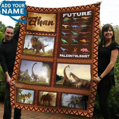 Kids Dinosaur For Wthan Future Printed Custom Fleece Blanket