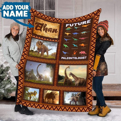 Kids Dinosaur For Wthan Future Printed Custom Fleece Blanket