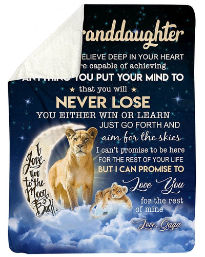 Lovely Message From Gaga For Granddaughters Fleece Blanket