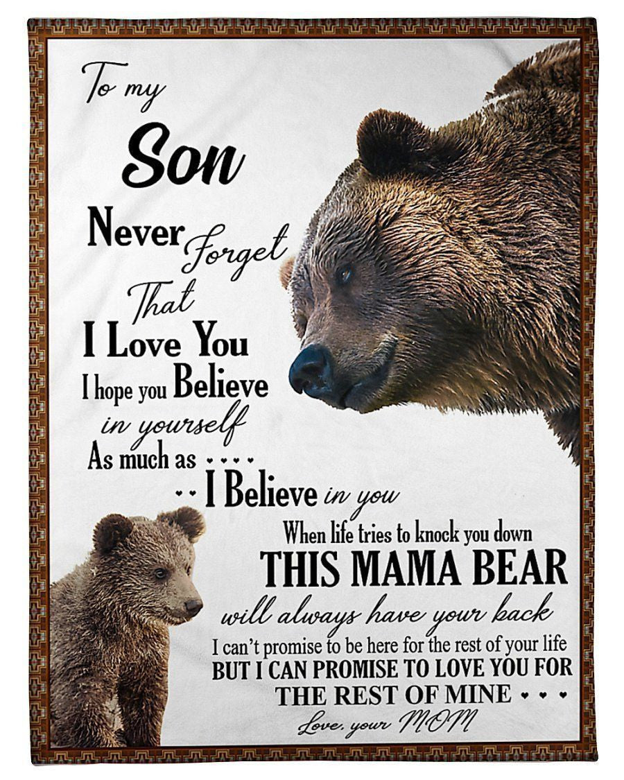 To My Son I Love You For The Rest Of Mine Custom Design Gifts Fleece Blanket