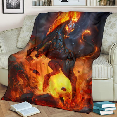 Ember Nebula Mount Rift Gamer Fan Gift Printed Fleece Blanket