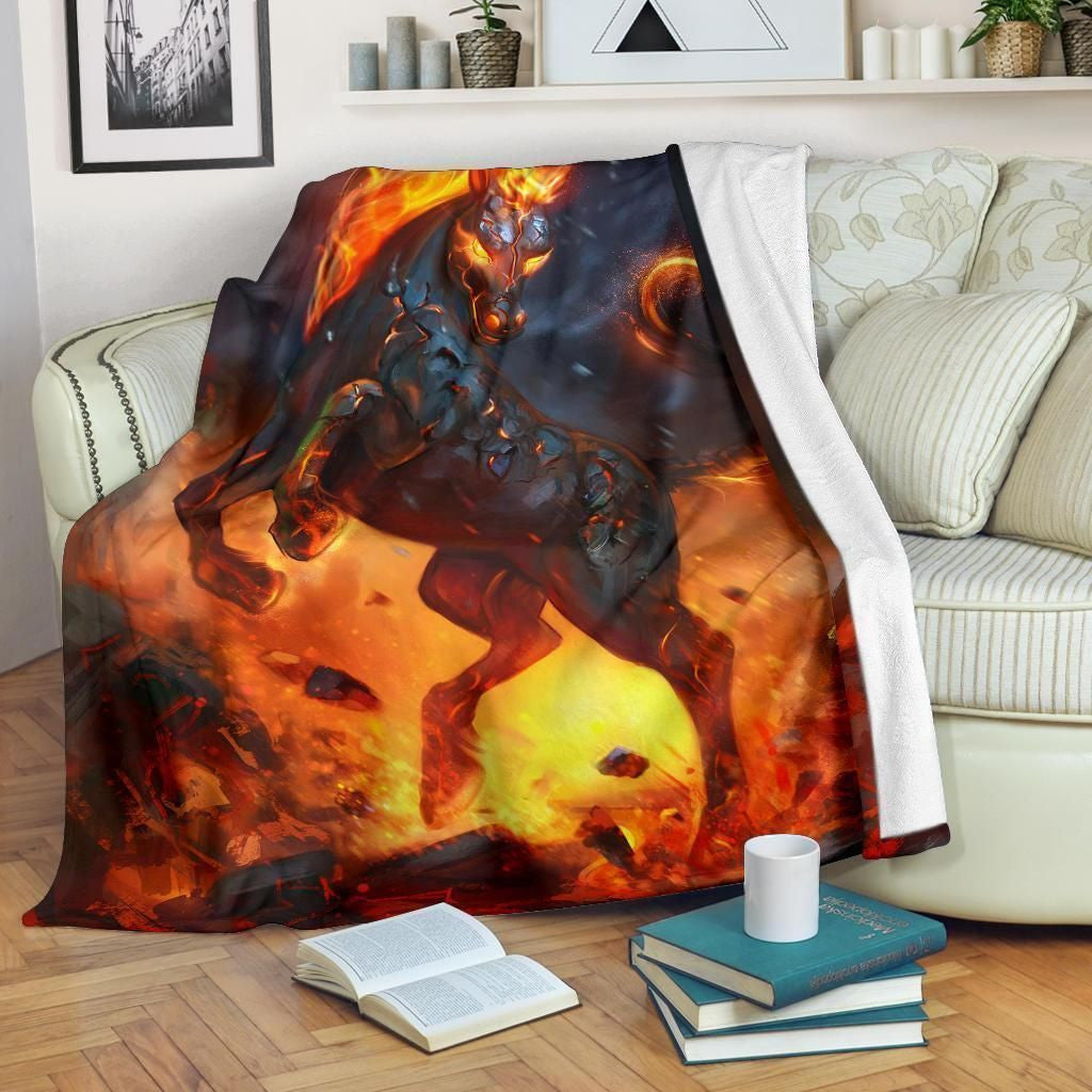Ember Nebula Mount Rift Gamer Fan Gift Printed Fleece Blanket