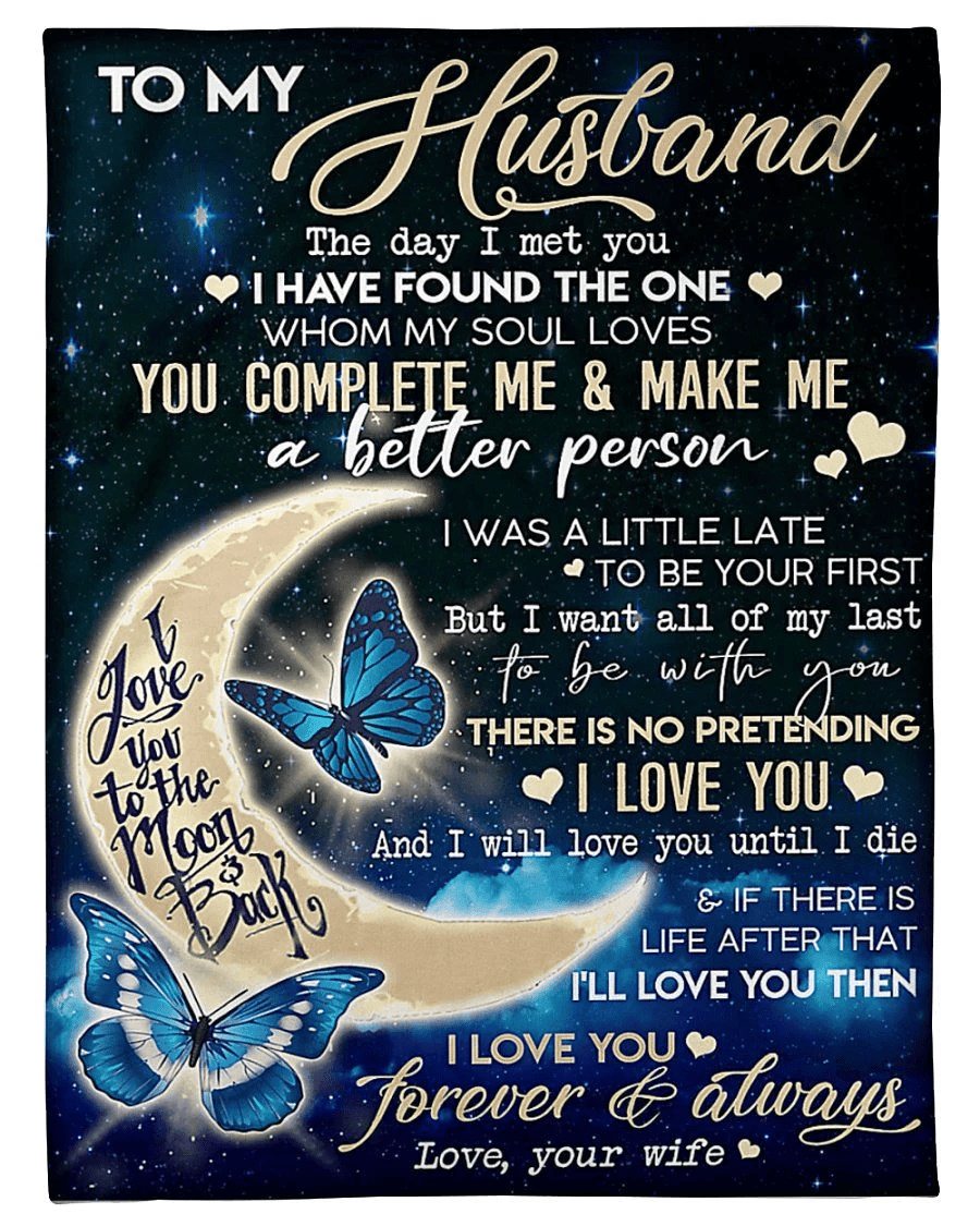 You Complete Me And Make Me A Better Person Great Gift For Husband Fleece Blanket