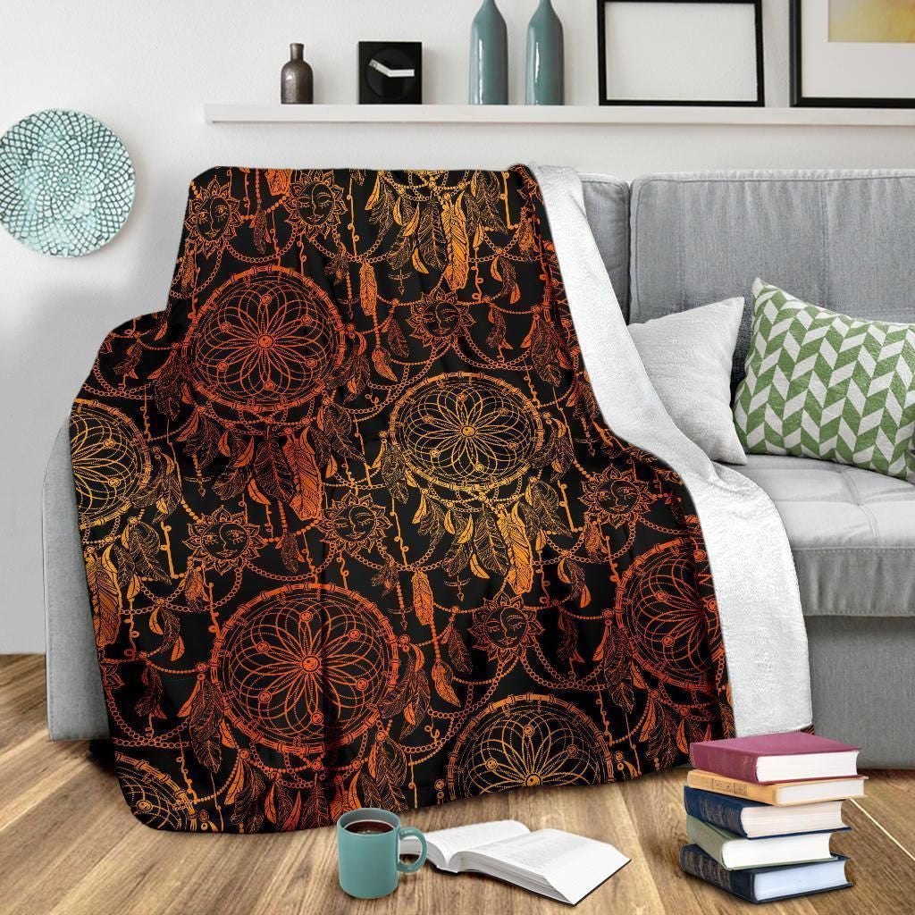 Dream Catcher Sun And Moon Fleece Blanket
