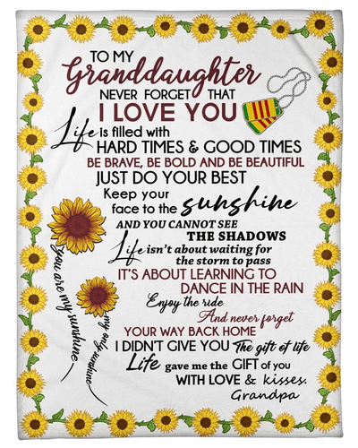 Learning To Dance In The Rain Wonderful Gift From Grandpa To Granddaughter Fleece Blanket