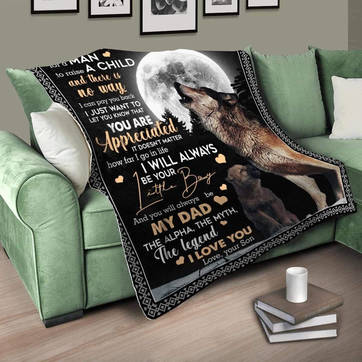 I Know It's Not Easy Full Moon Howling Wolf Soft Fleece Blanket Gift