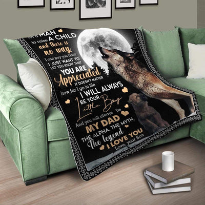 I Know It's Not Easy Full Moon Howling Wolf Soft Fleece Blanket Gift