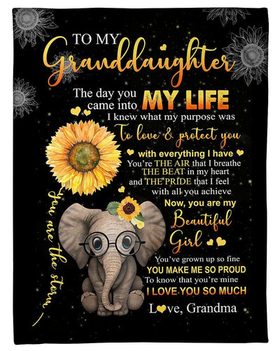 You Are The Storm Lovely Message Gifts For Granddaughters Fleece Blanket