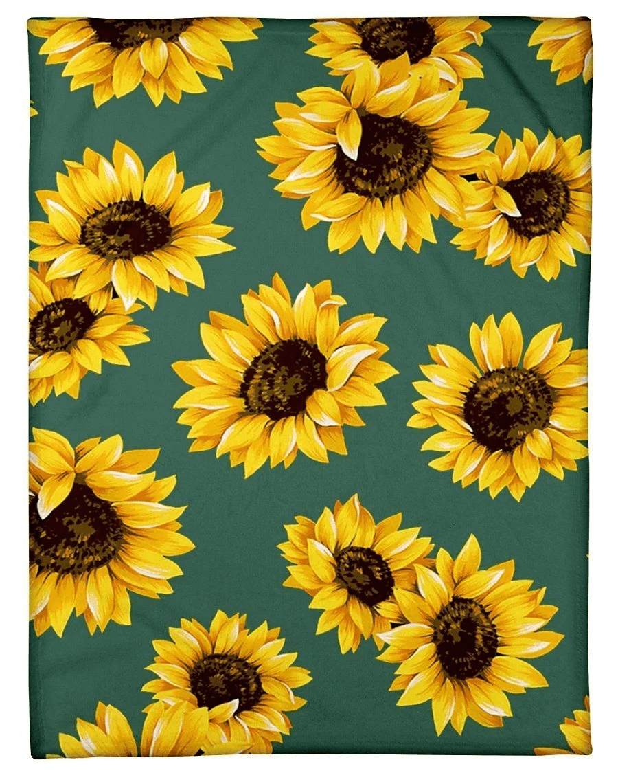 Many Sunflowers Design Gift For Mom Fleece Blanket