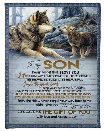 Gift For My Son Fleece Blanket