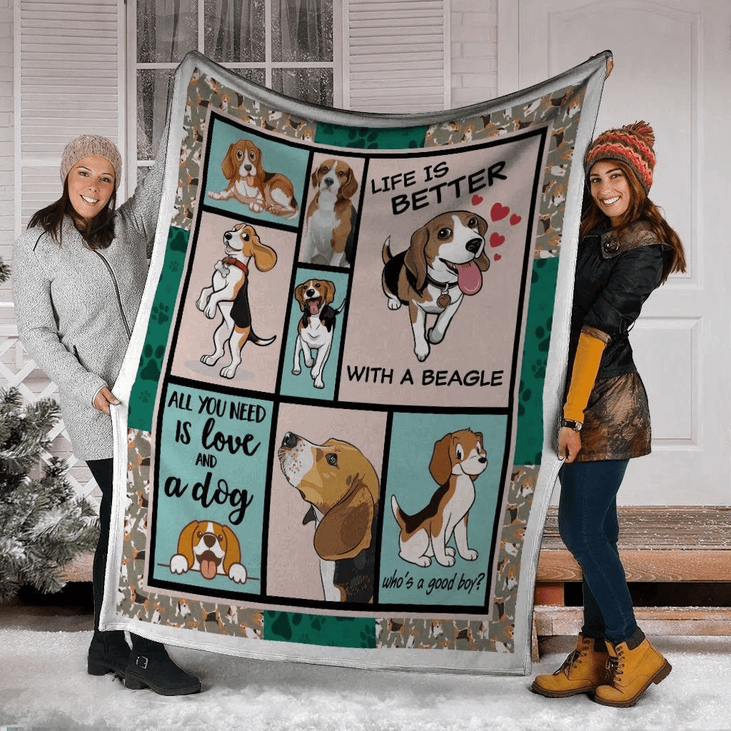 Life Is Better With A Beagle Dog For Beagle Lovers Fleece Blanket