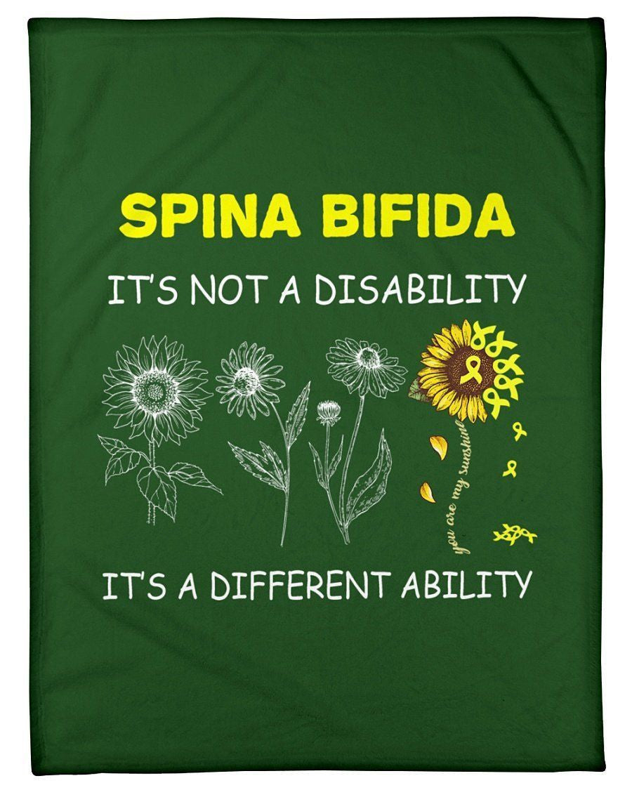 Spina Bifina Is A Different Ability Custom Design Fleece Blanket