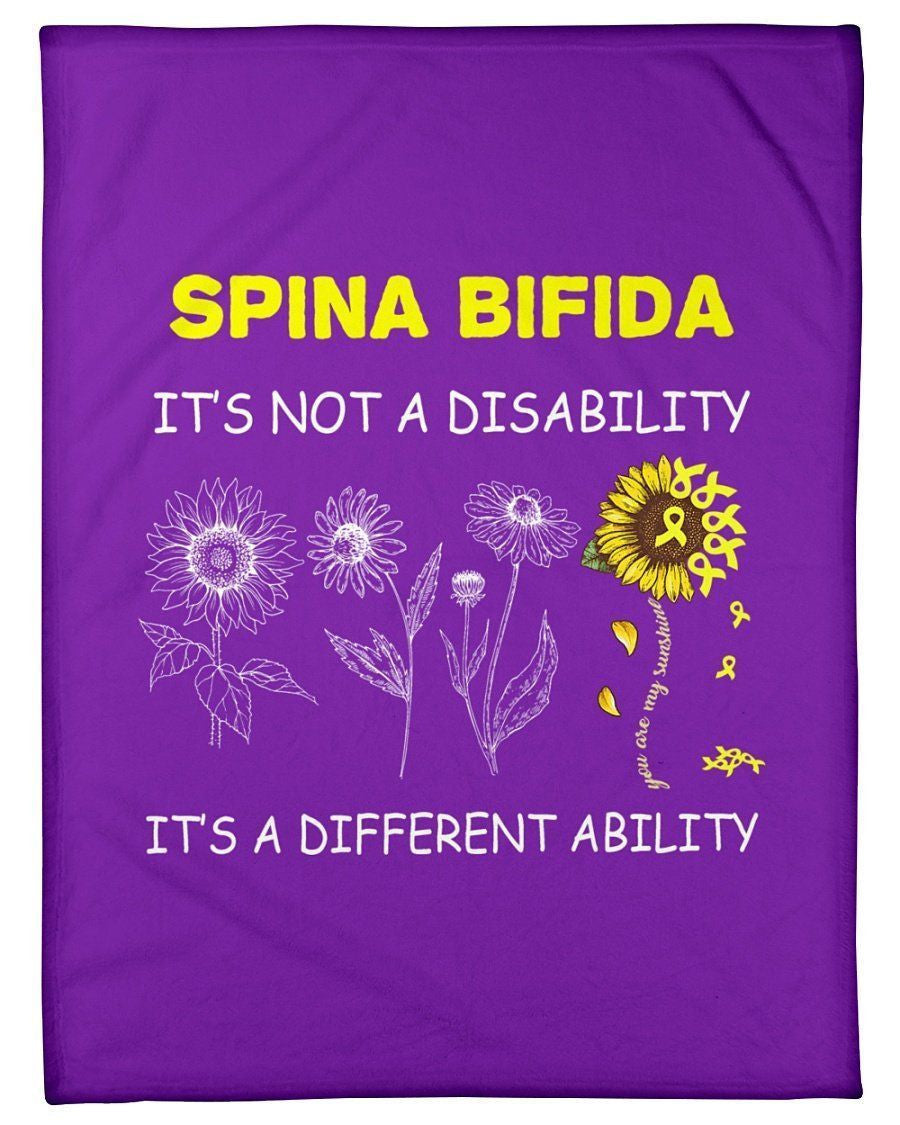 Spina Bifina Is A Different Ability Custom Design Fleece Blanket