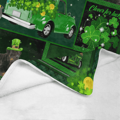 Rottweiler Dog Irish Shamrock St Patrick Day Fleece Blanket