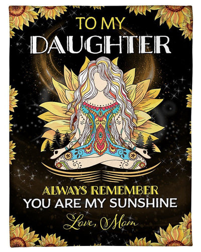 Mom Gift To Daughter You Are My Sunshine All Over Tote Fleece Blanket