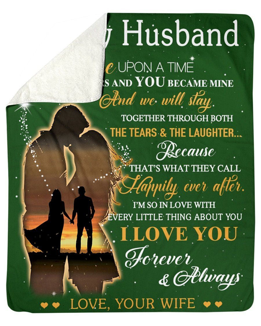 Lovely Message From Wife Gifts For Husbands Fleece Blanket
