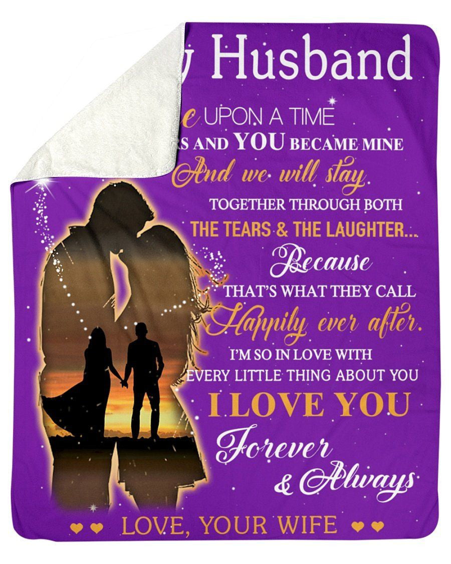 Lovely Message From Wife Gifts For Husbands Fleece Blanket