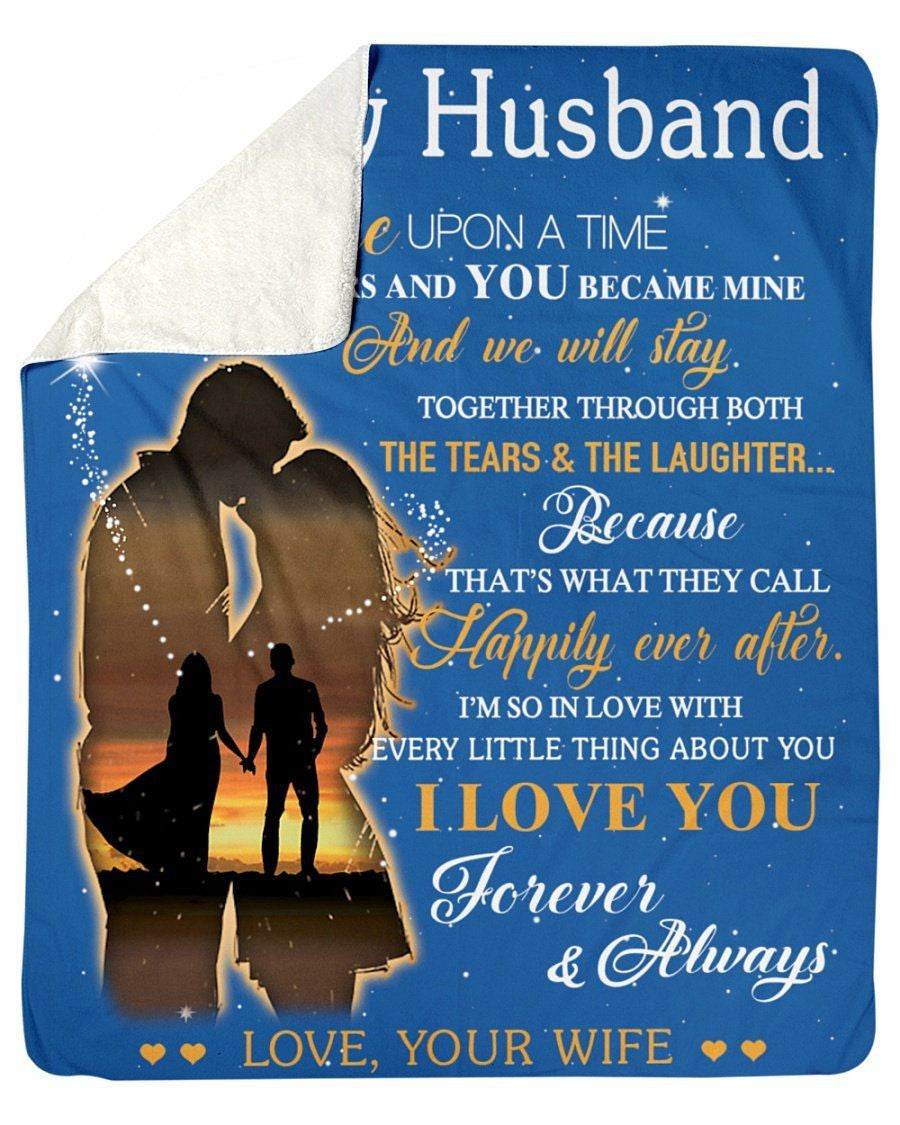 Lovely Message From Wife Gifts For Husbands Fleece Blanket