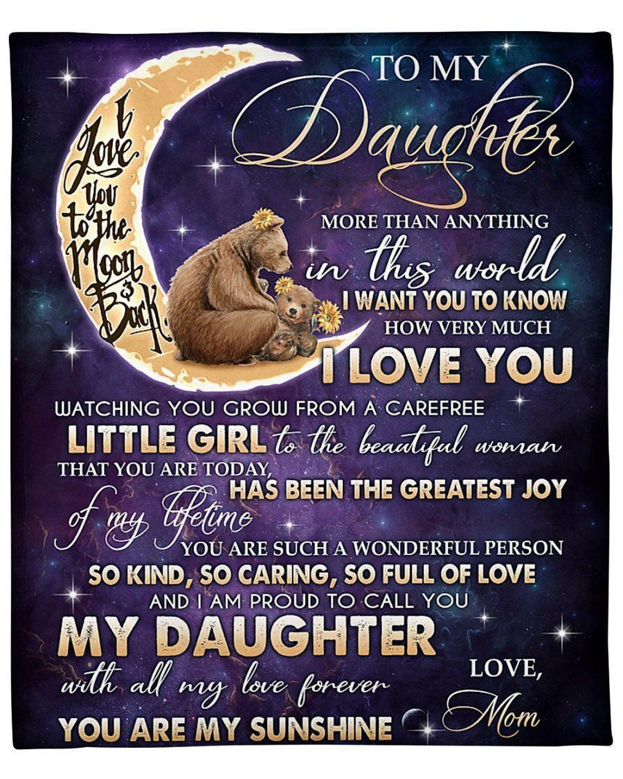 To My Daughter I Like Watching You Grow Fleece Blanket