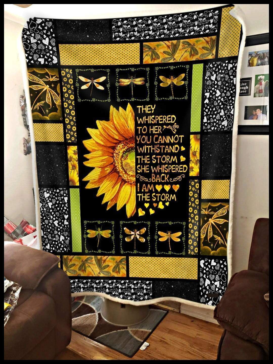 Blanket Gift For Dragonfly Lovers I Am The Storm